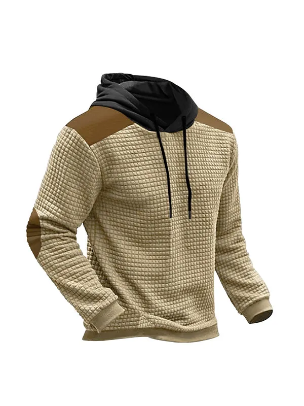 Men's Contrast Color Oversized Long Sleeve Hoodie