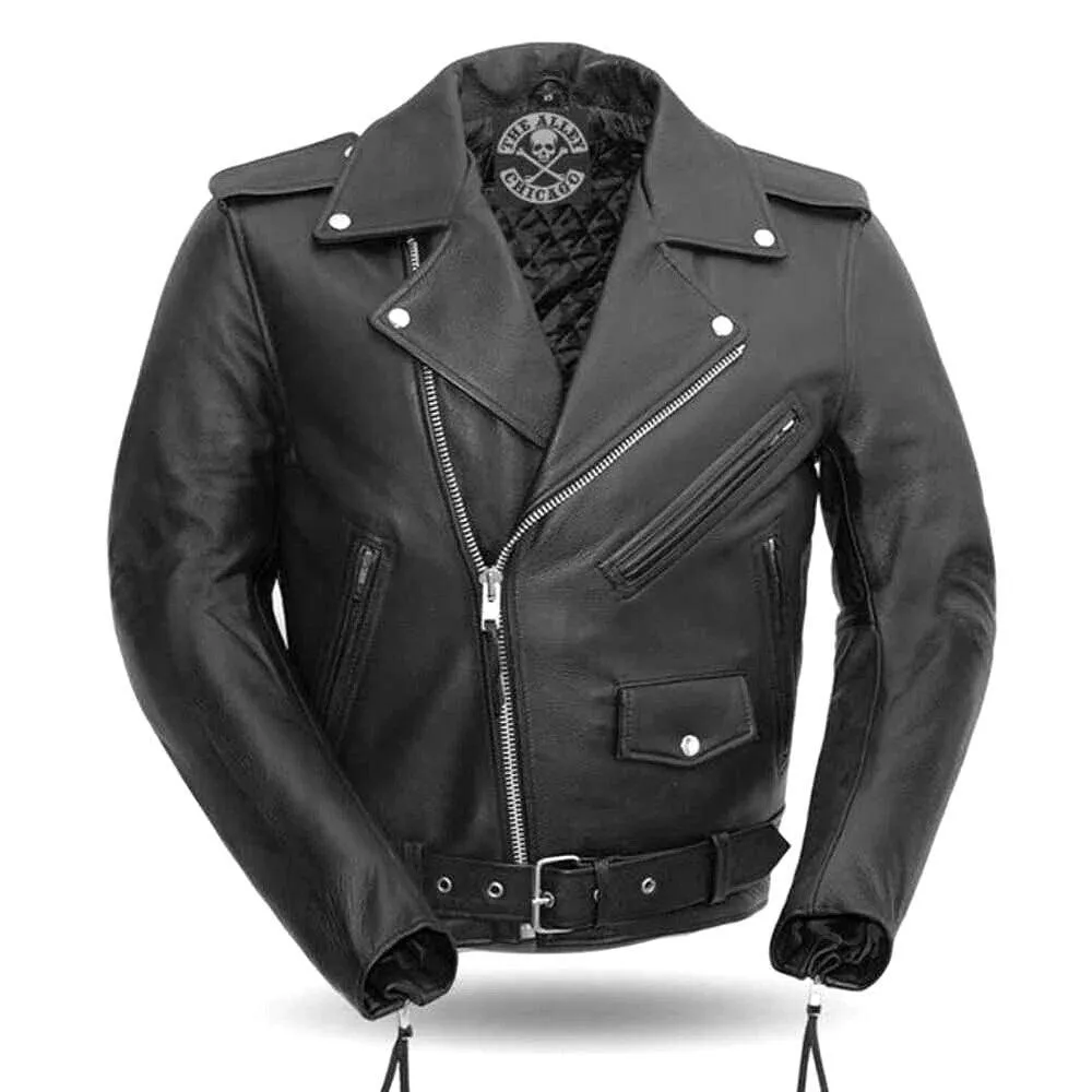 Mens Leather Motorcycle Jacket