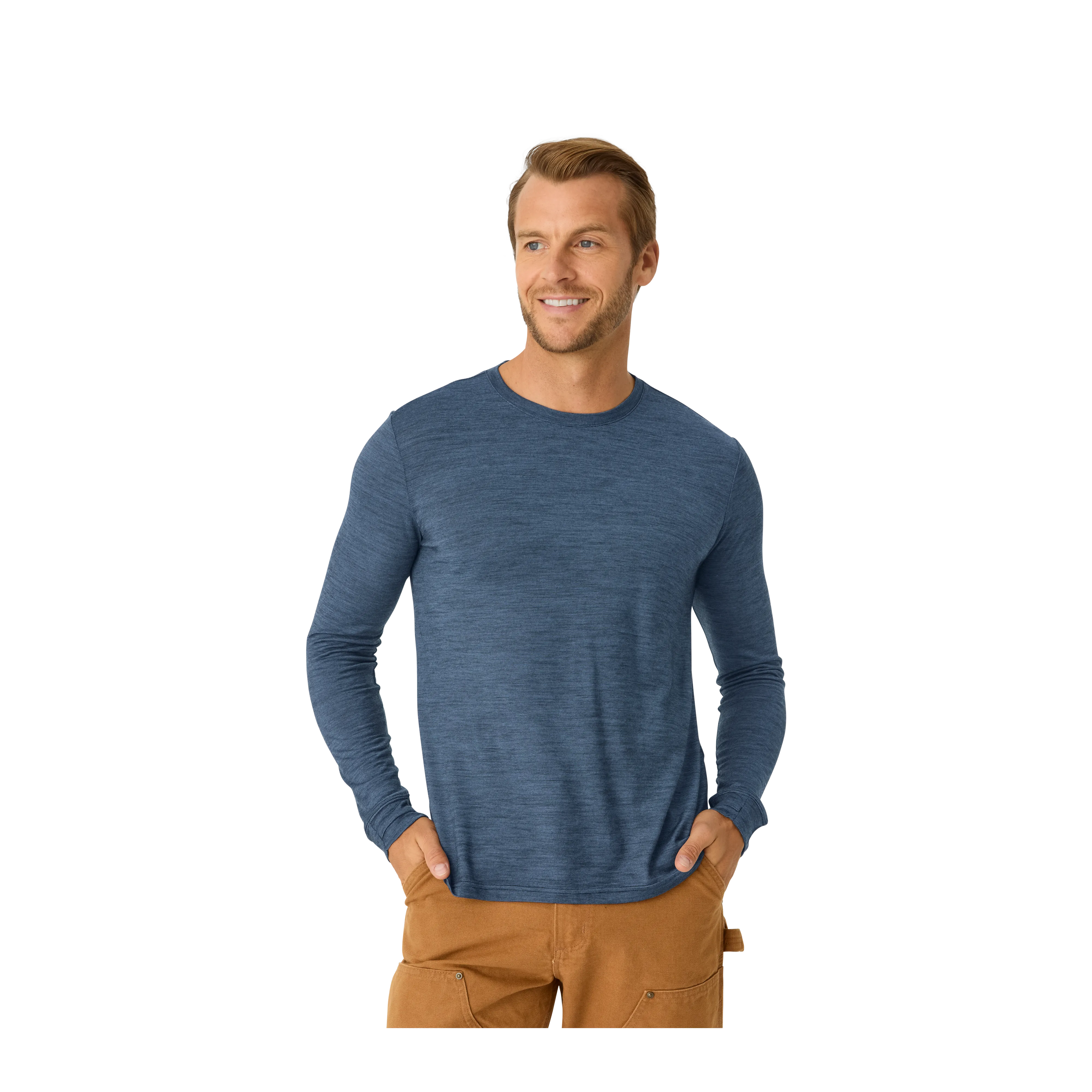 Men's Merino Long Sleeve T-Shirt & Cotton Modal Long Underwear 2-Pack