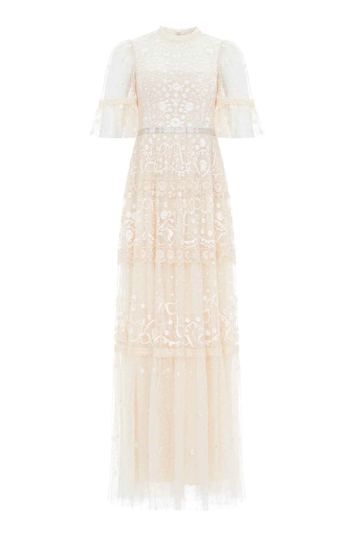 Midsummer Lace Round Neck Gown