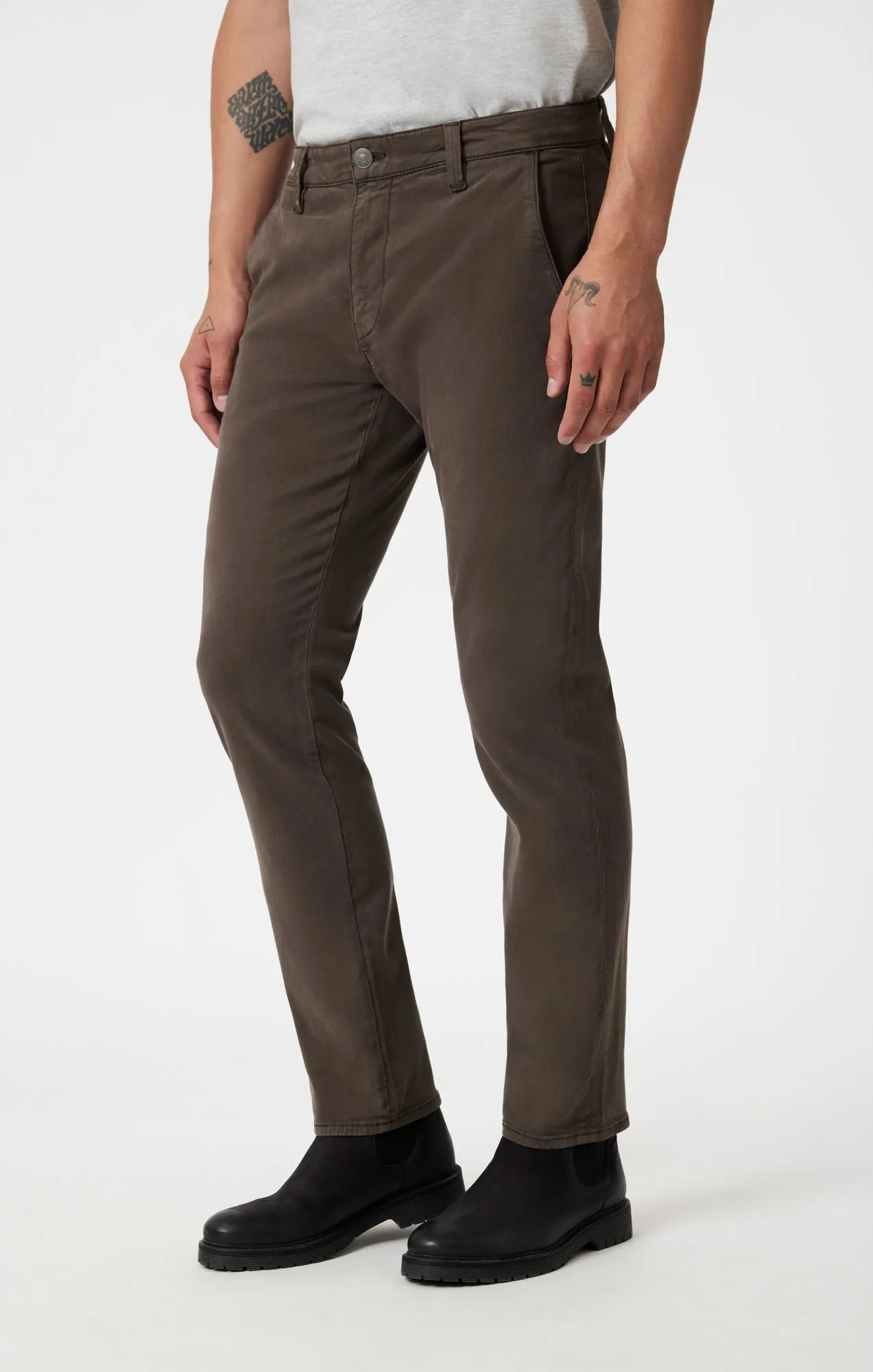 MILTON SLIM STRAIGHT CHINO IN OAK LUXE TWILL