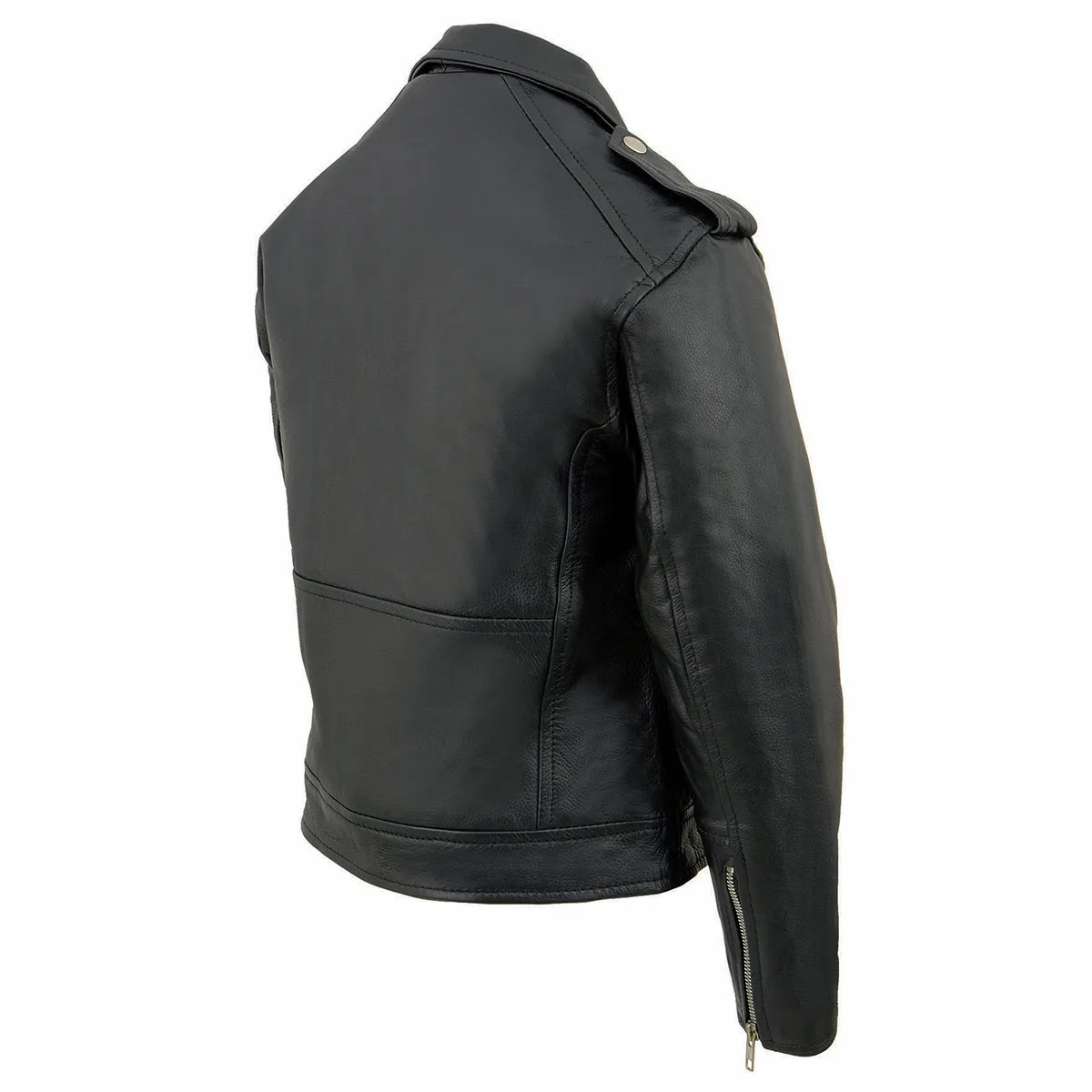 Milwaukee Leather LKK1920 Boy's Black Classic Leather Biker Jacket