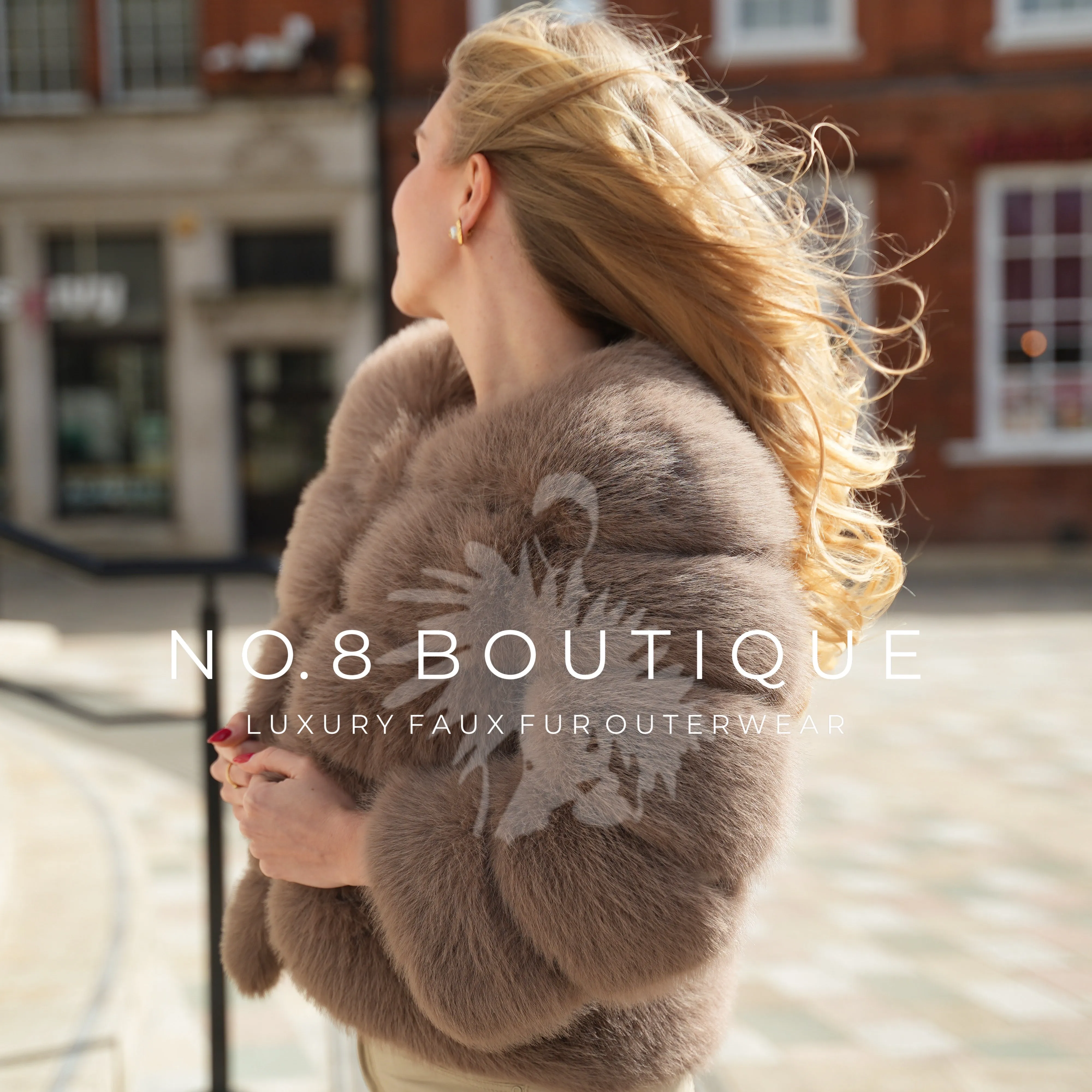 Mocha Classic 5 Row Faux Fur Jacket