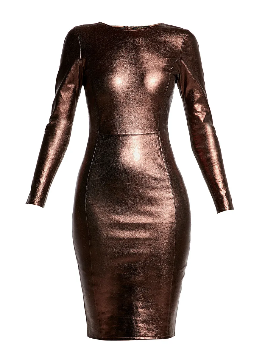 MRS. SMITH STRETCH LEATHER DRESS