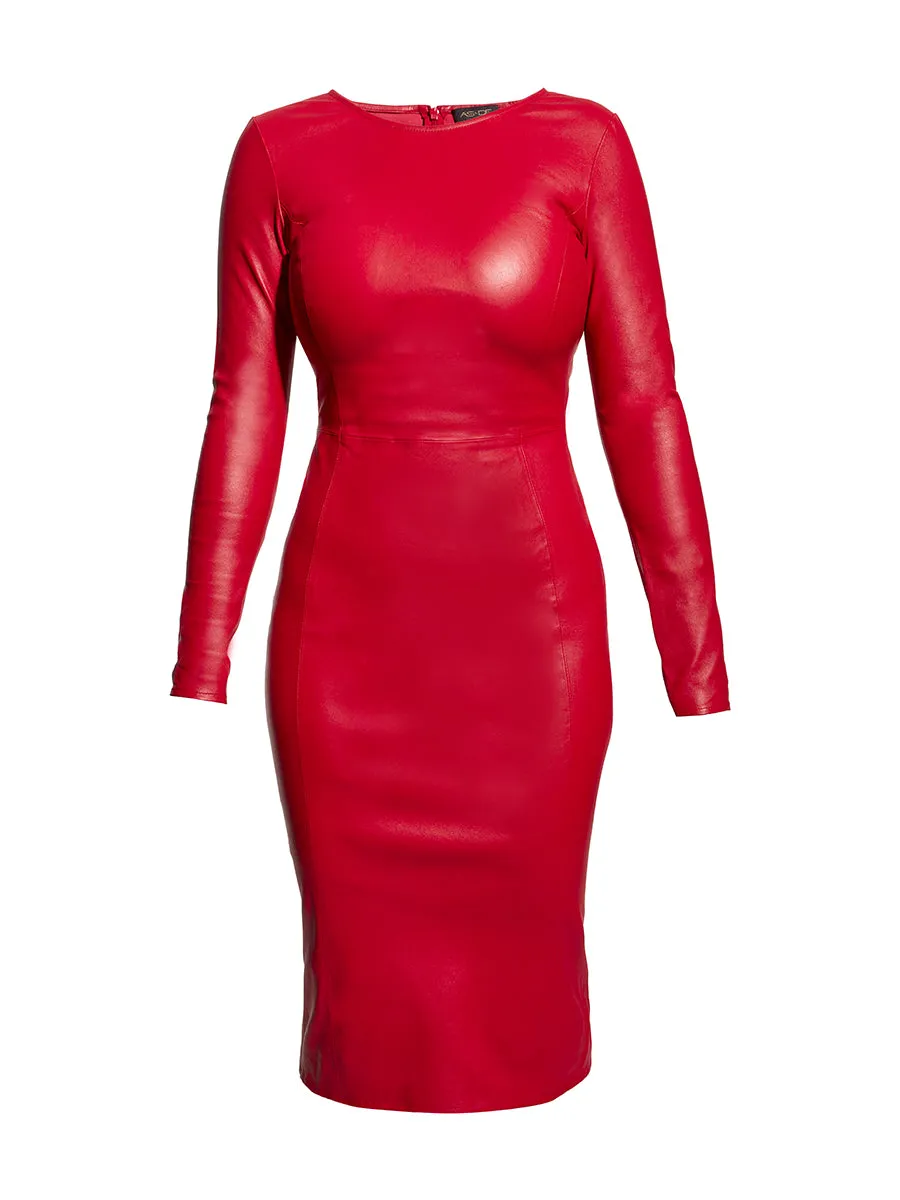 MRS. SMITH STRETCH LEATHER DRESS