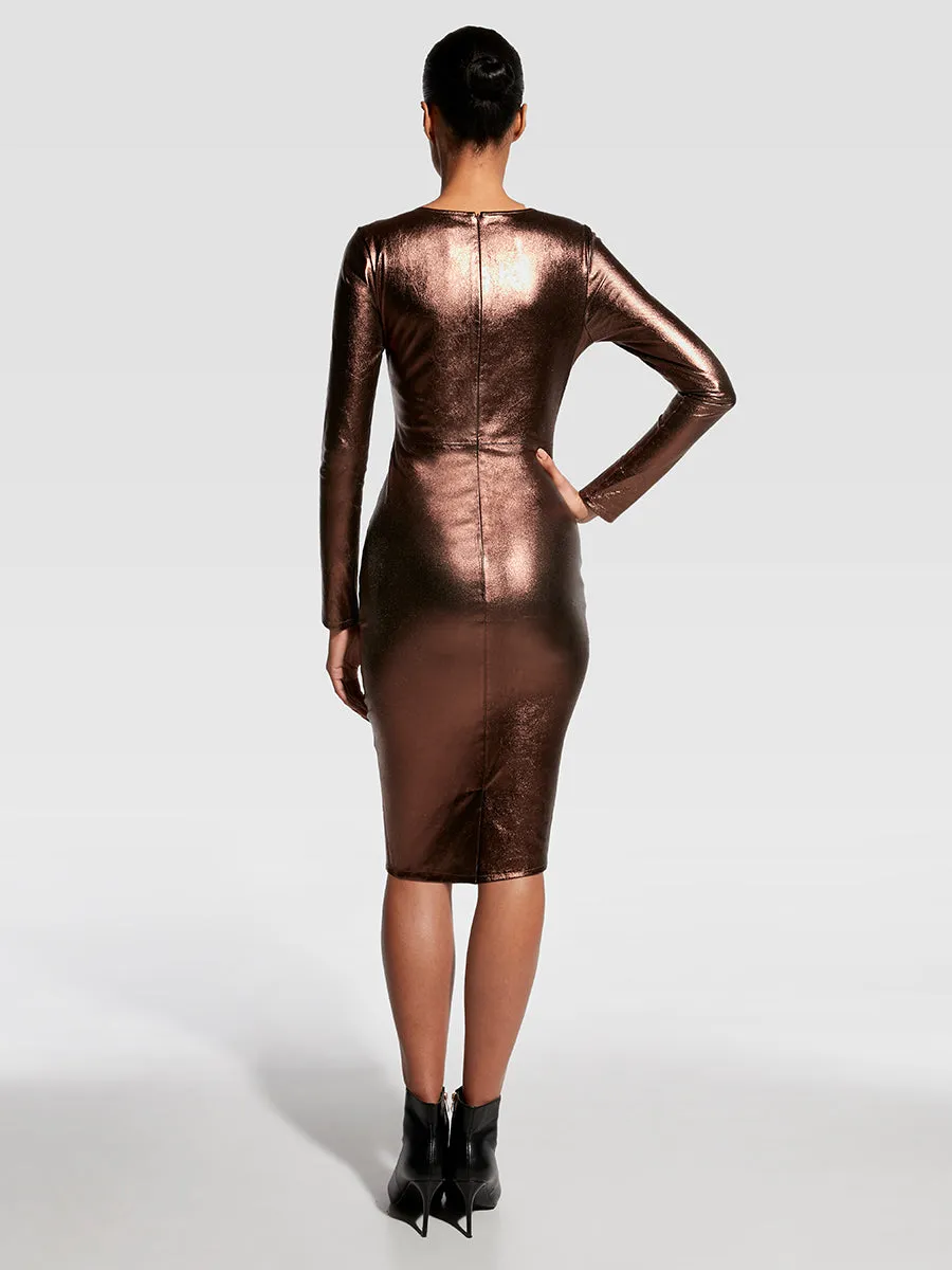 MRS. SMITH STRETCH LEATHER DRESS