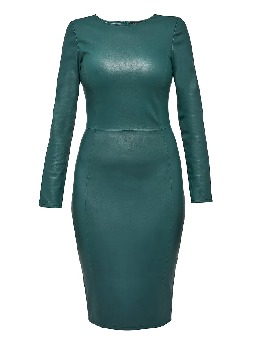 MRS. SMITH STRETCH LEATHER DRESS