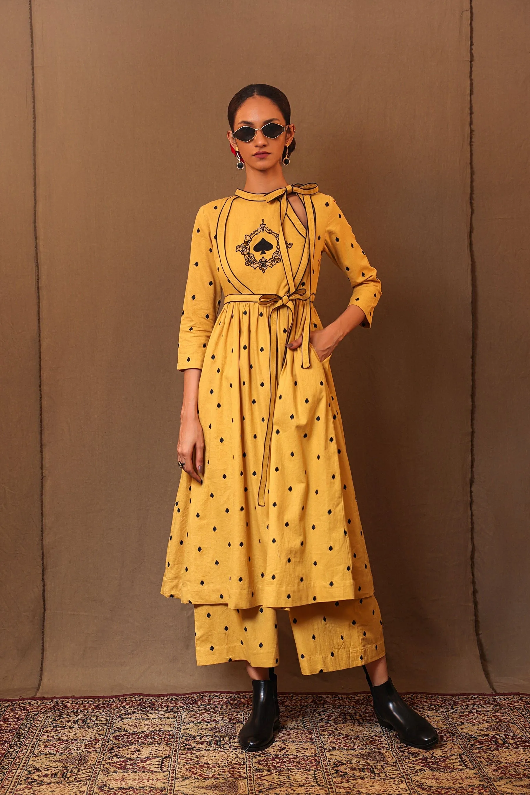 Mustard Club EMB Rakha Tunic