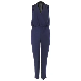 Navy Jumpsuit with Open Back