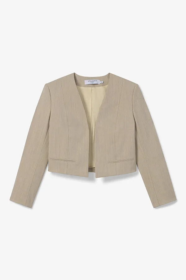 Neale Jacket - Wool Twill :: Natural Melange