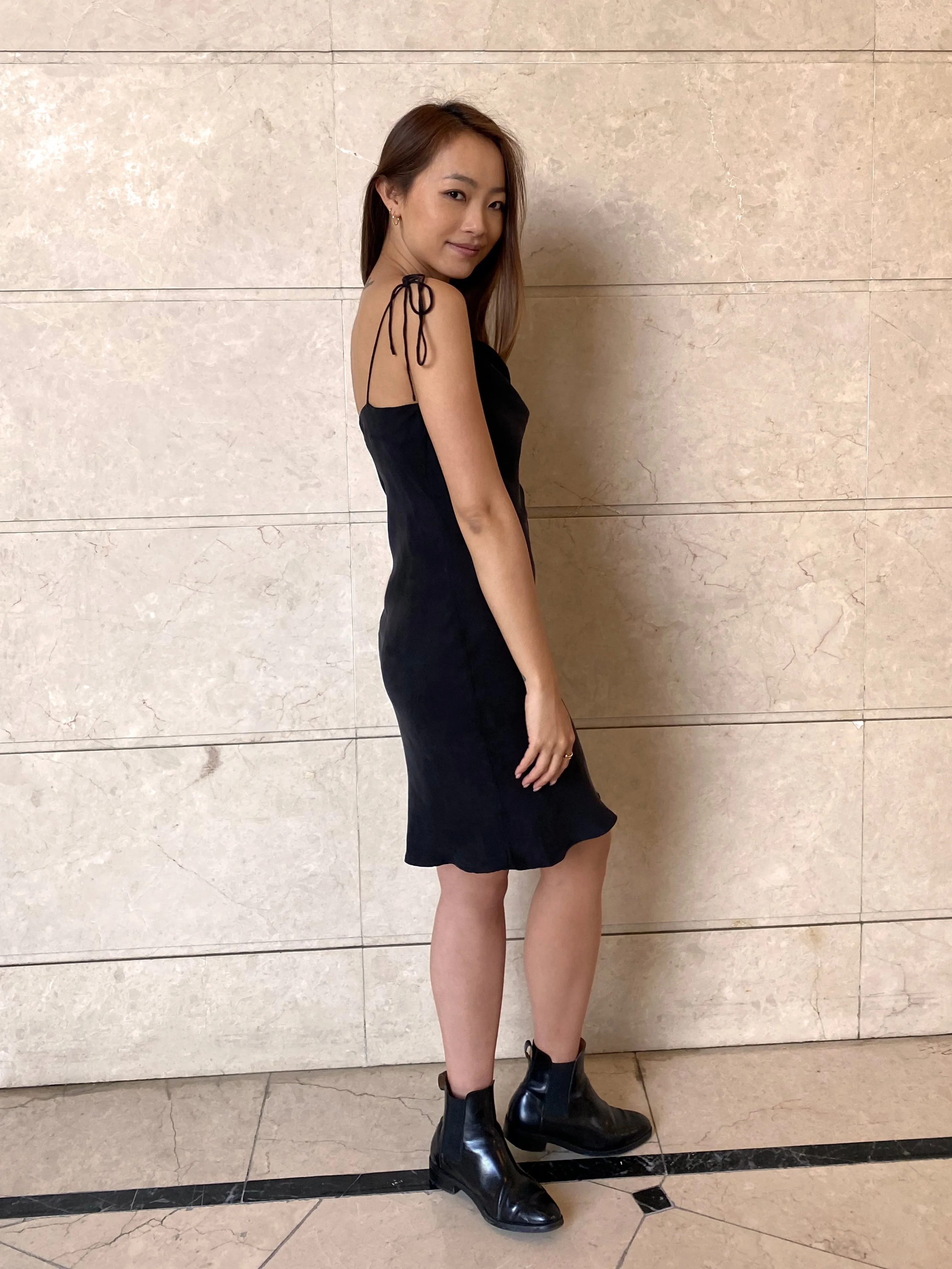 Nova Slip Dress - Black