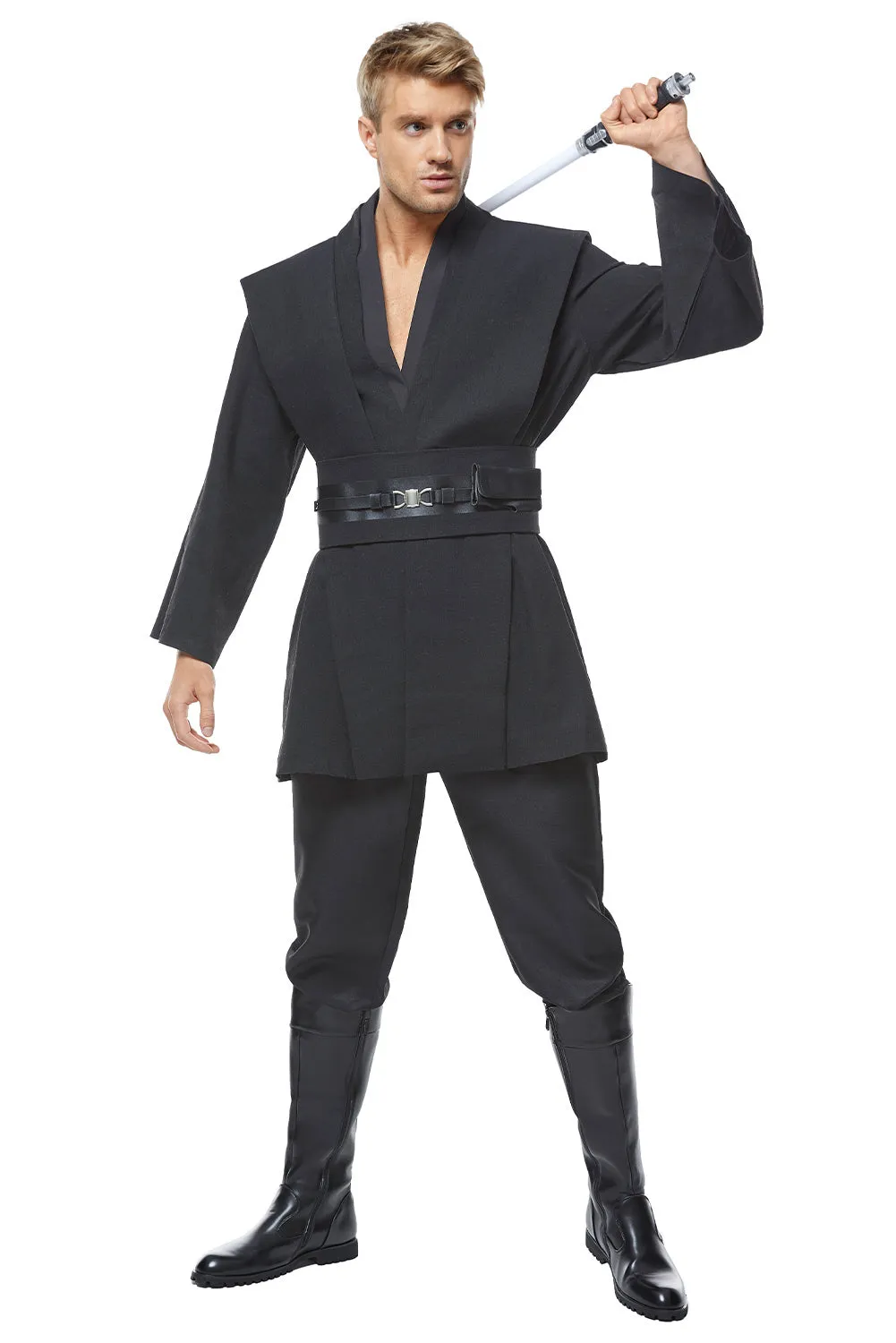 Obi Wan Kenobi Jedi Black Version No Cloak Cosplay Costume