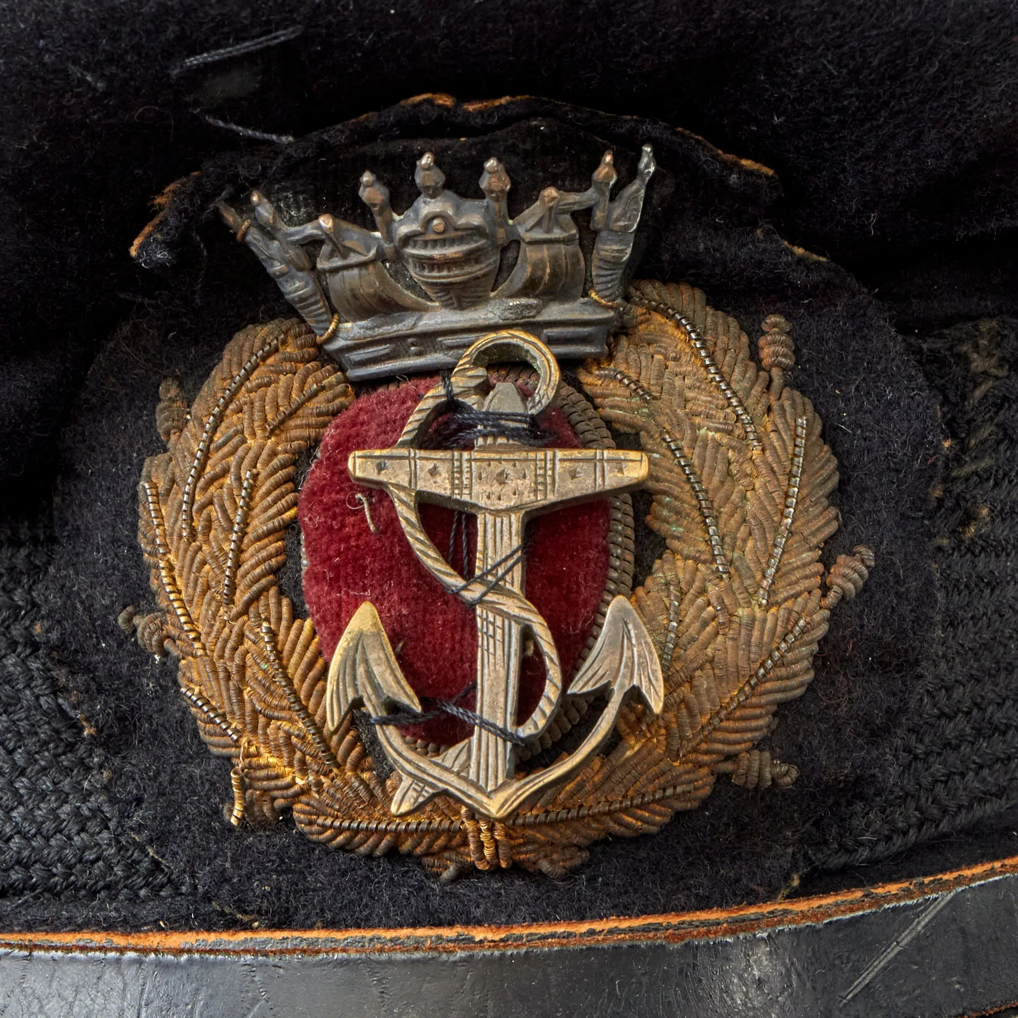 Original British WWII Dunkirk Evacuation Red Ensign Stern Flag and Uniform Grouping For Robert Turner, Chief Officer of the Merchant Vessel SS Araluen - With Letter of Provenance From Sister of Turner