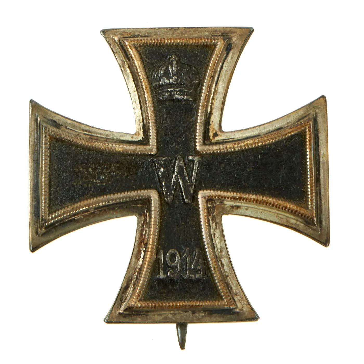 Original German WWI Imperial German 164th (4th Hannover) Infantry Regiment Leutnant 1st Class Iron Cross by the Royal Mint With Award Document