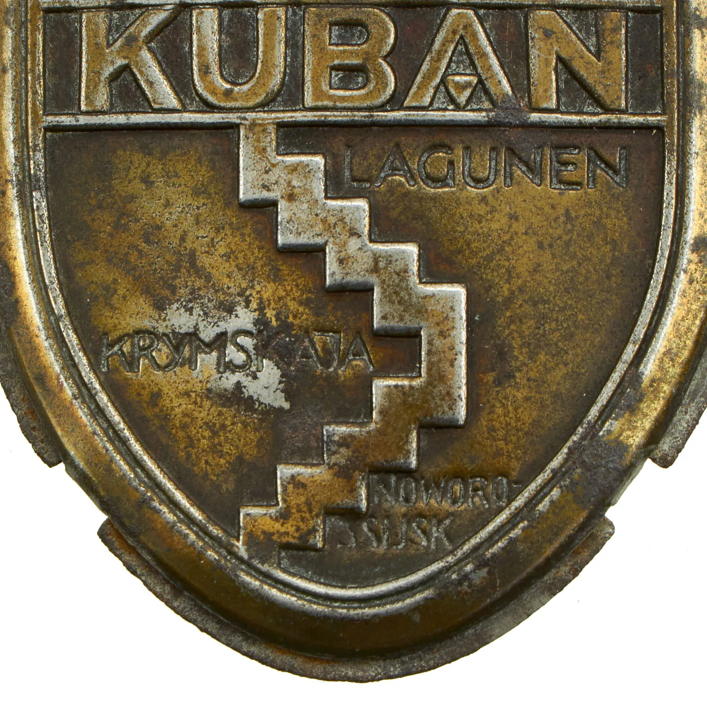 Original German WWII Kuban Bridgehead Shield Decoration - Ärmelschild Kuban