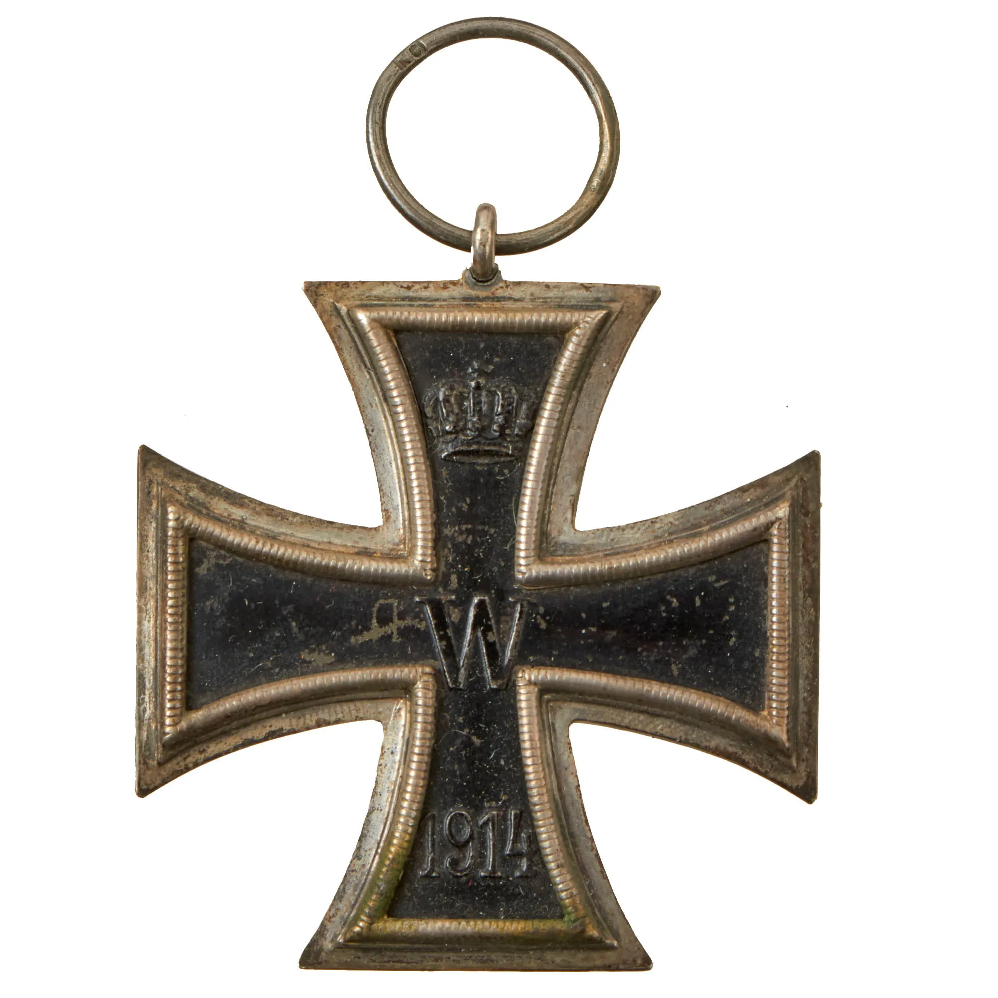 Original Imperial German WWI Prussian Iron Cross 2nd Class 1914 in Rare Original Case with Ribbon