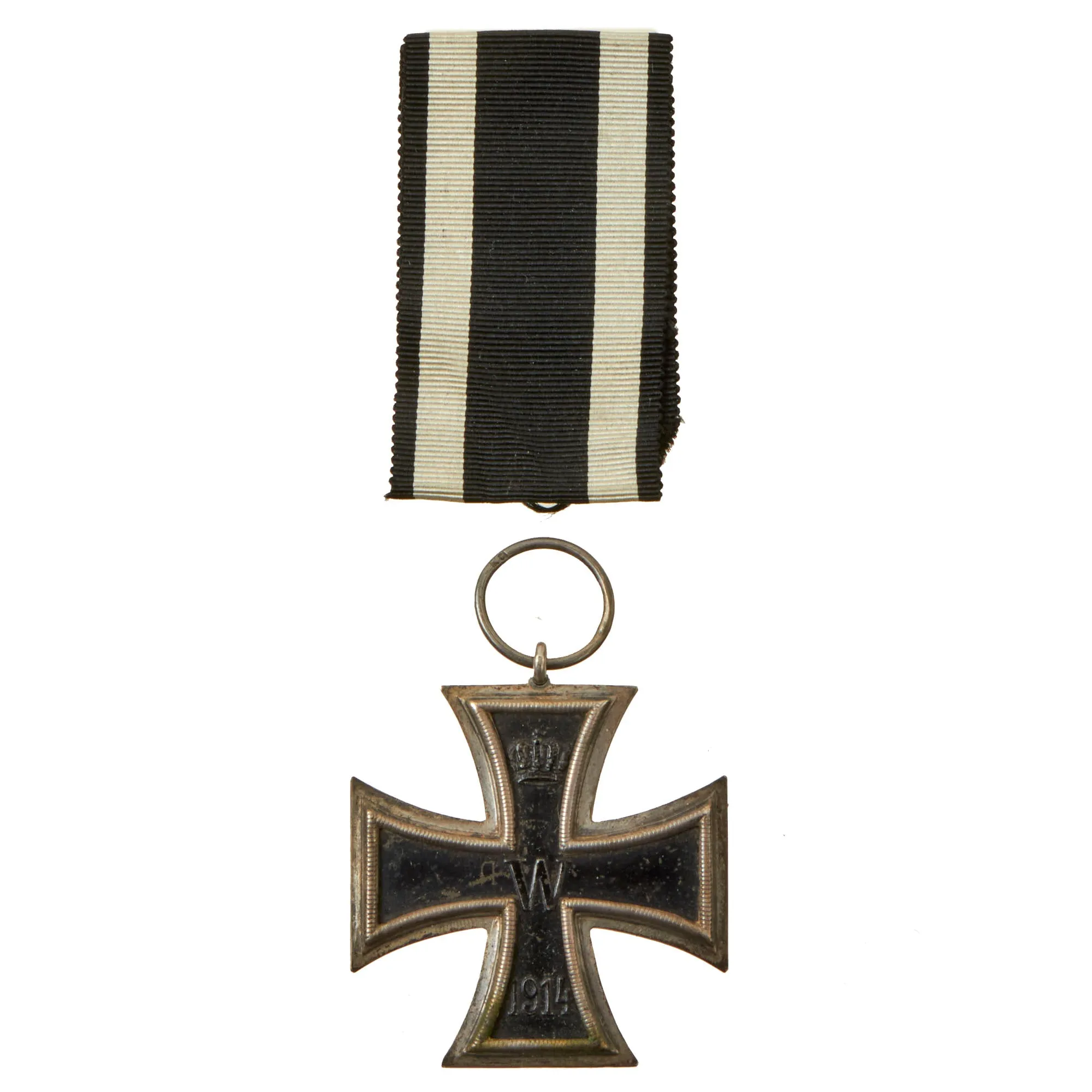 Original Imperial German WWI Prussian Iron Cross 2nd Class 1914 in Rare Original Case with Ribbon