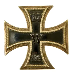 Original Imperial German WWI Prussian "Vaulted" Iron Cross First Class 1914 with Pinback - EKI