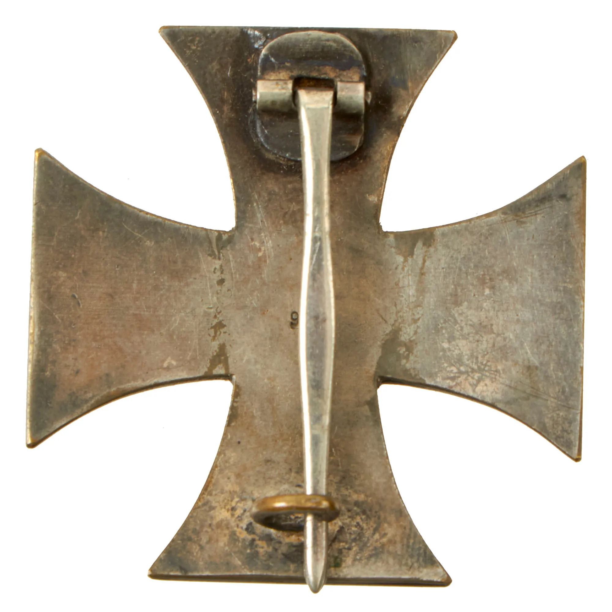 Original Imperial German WWI Prussian "Vaulted" Non-Magnetic Iron Cross First Class 1914 with Pinback Marked 900 - EKI