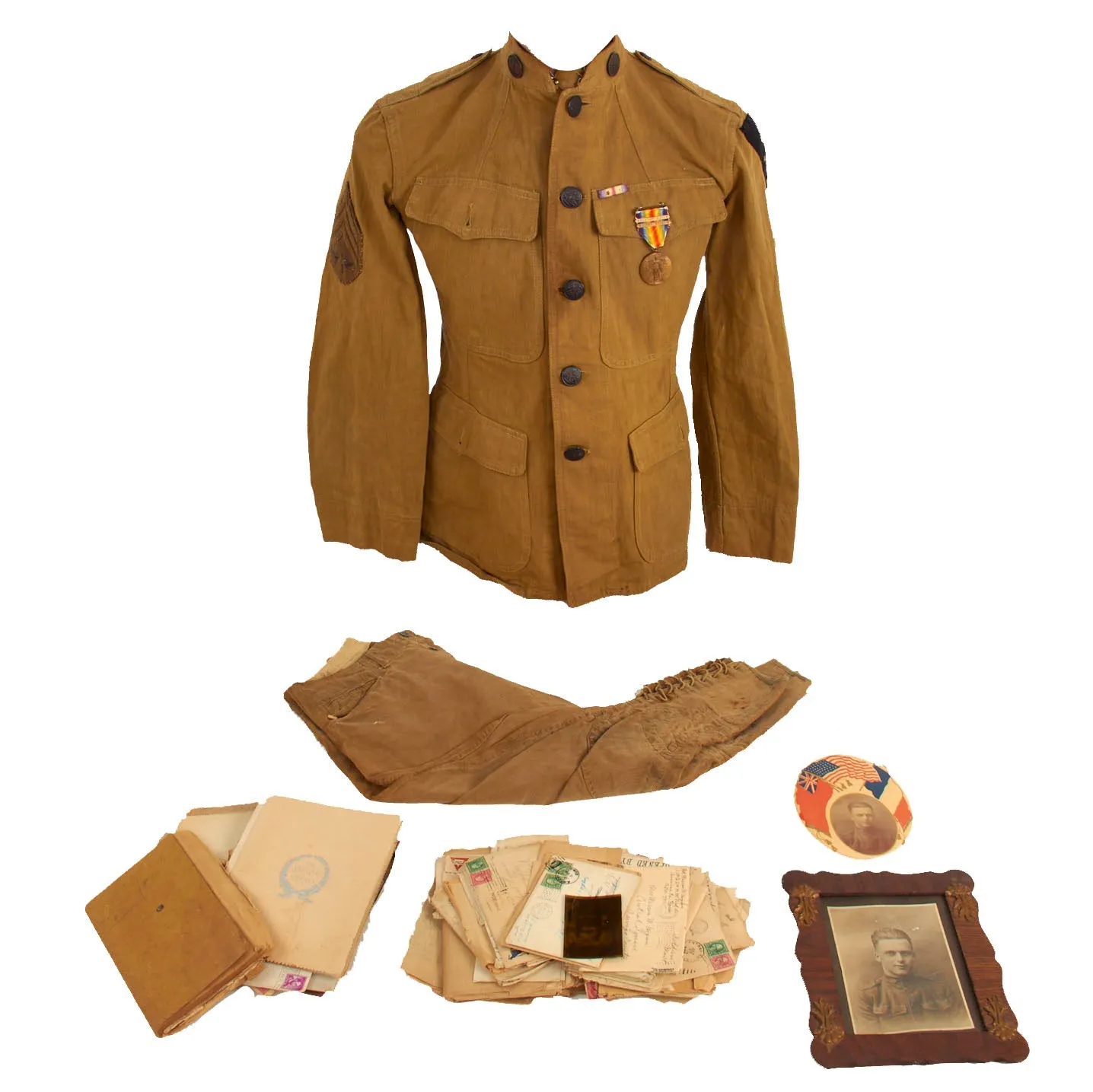 Original U.S. WWI Named Army Air Service Mechanic’s Uniform and Large Correspondence Grouping - Sergeant Warren Hogan, 12th Co, 2nd Regiment Air Service