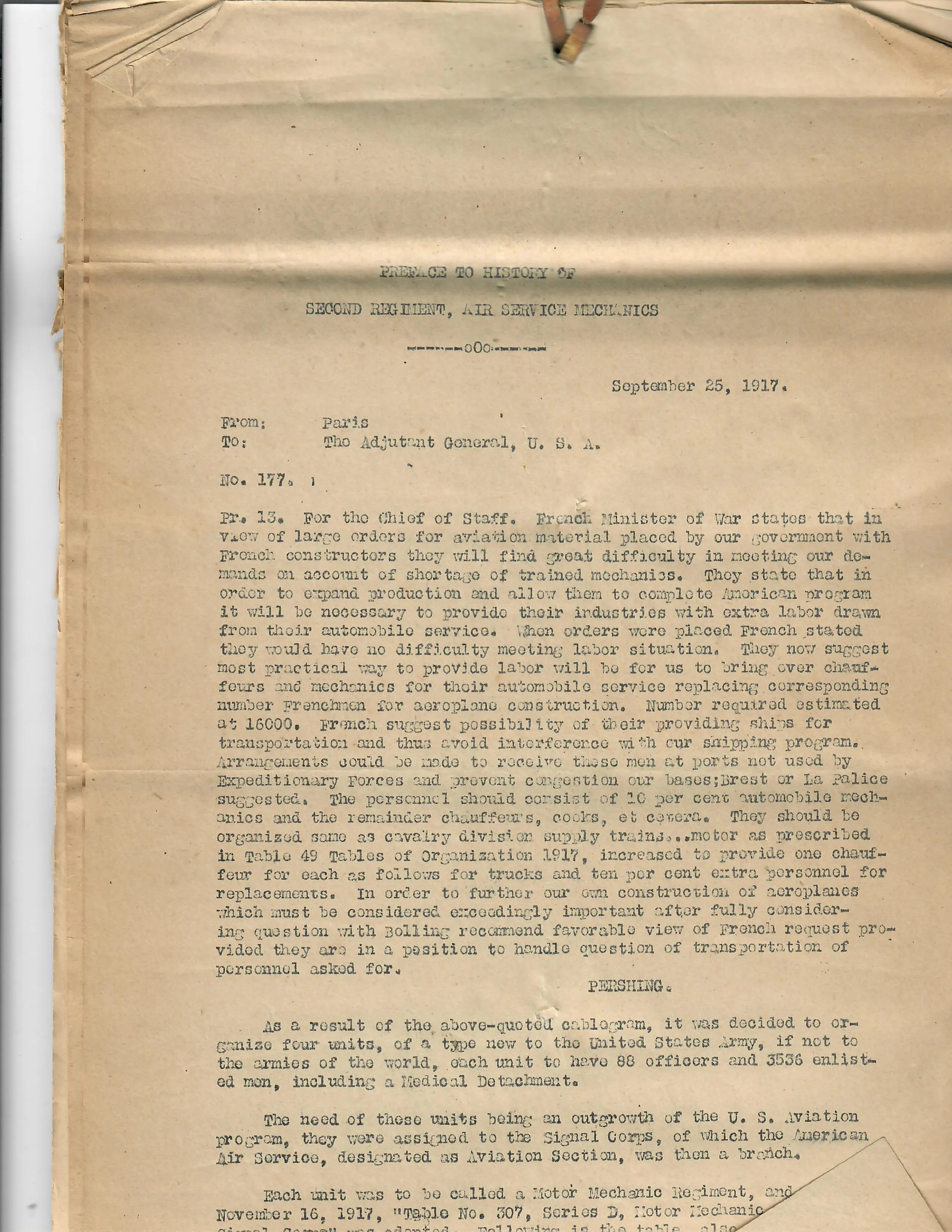 Original U.S. WWI Named Army Air Service Mechanic’s Uniform and Large Correspondence Grouping - Sergeant Warren Hogan, 12th Co, 2nd Regiment Air Service