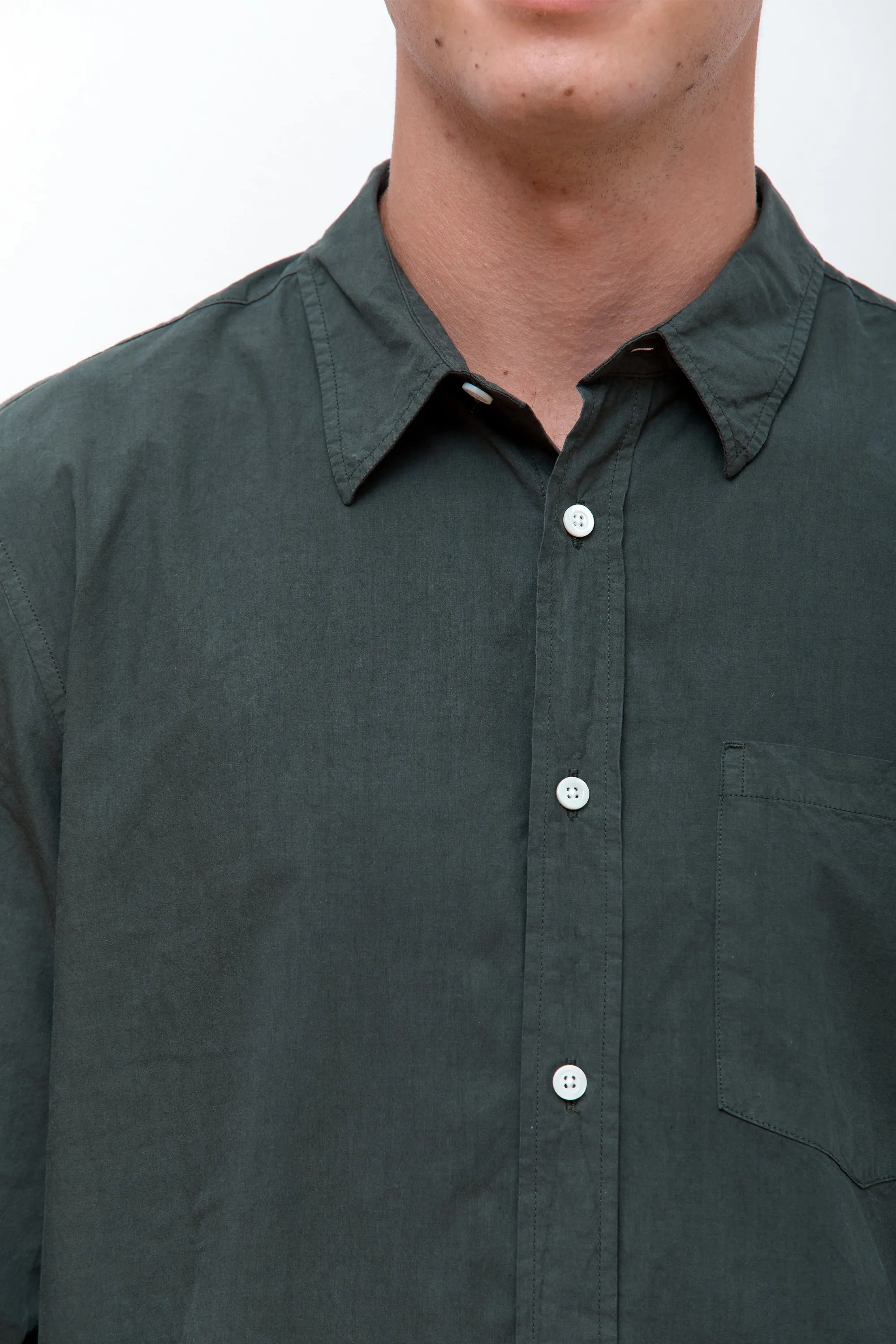 Osvald Cotton Tencel Shirt Spruce Green