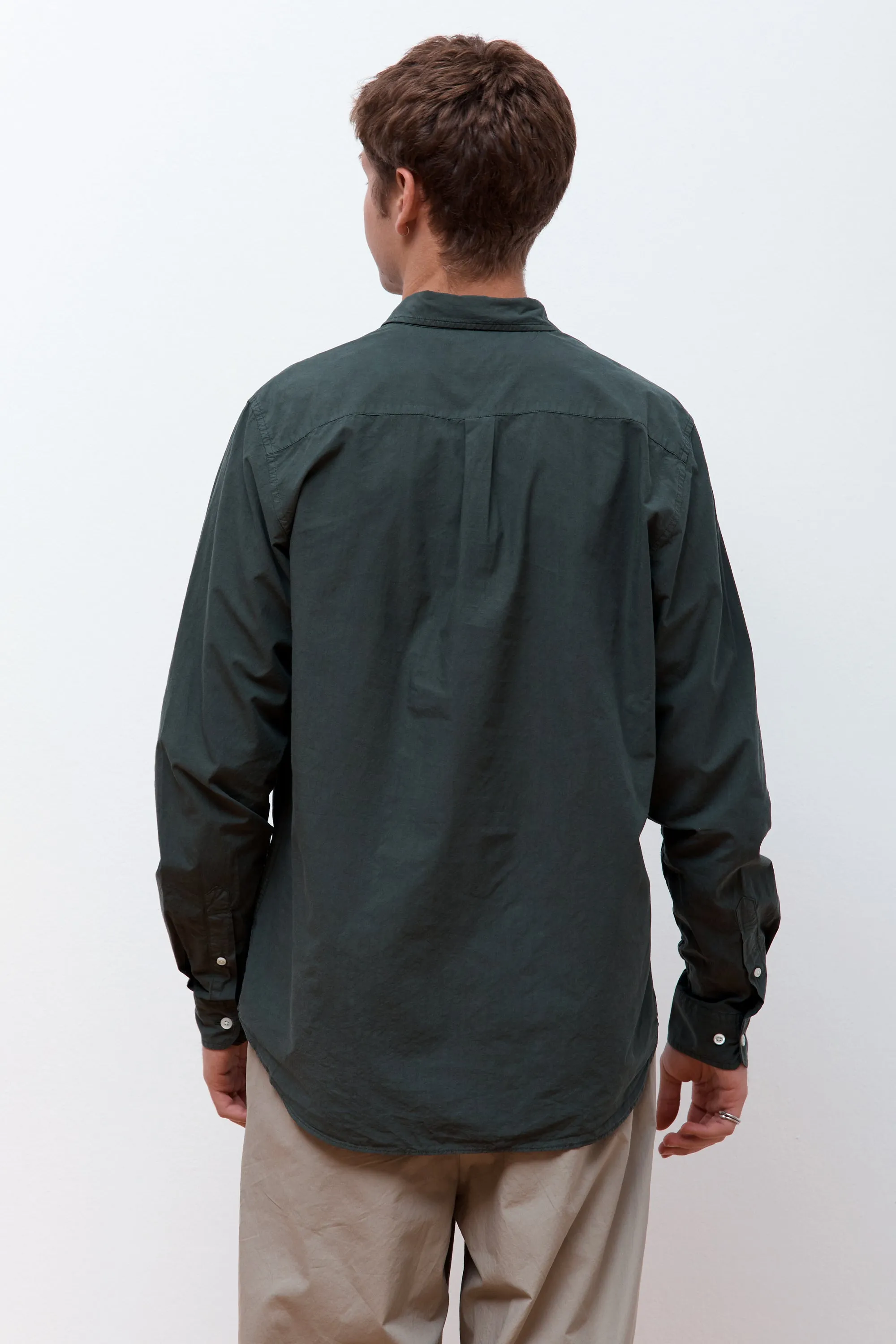 Osvald Cotton Tencel Shirt Spruce Green