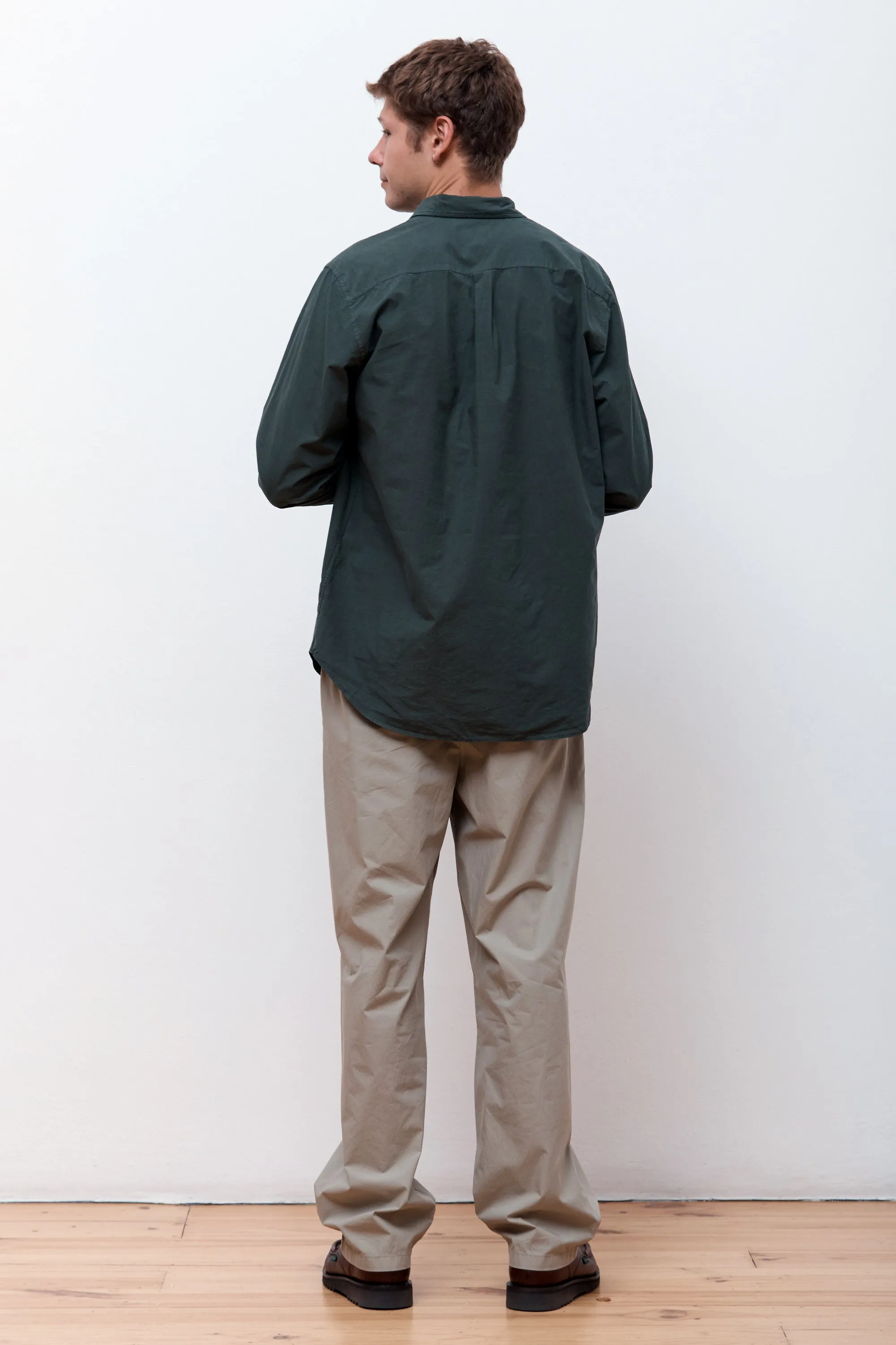 Osvald Cotton Tencel Shirt Spruce Green