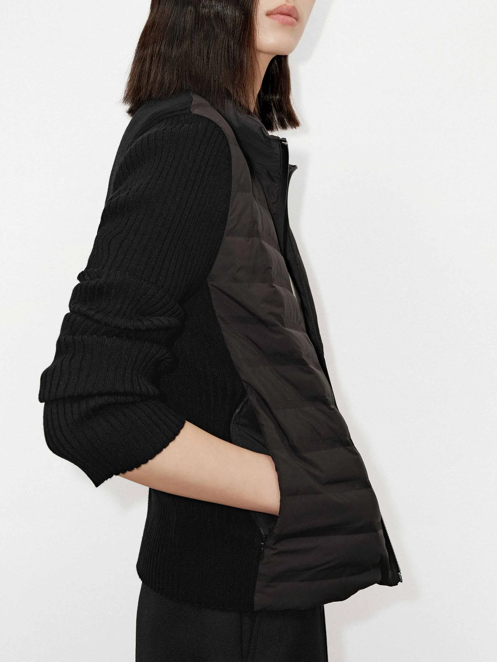 Paneled Detail Down Jacket