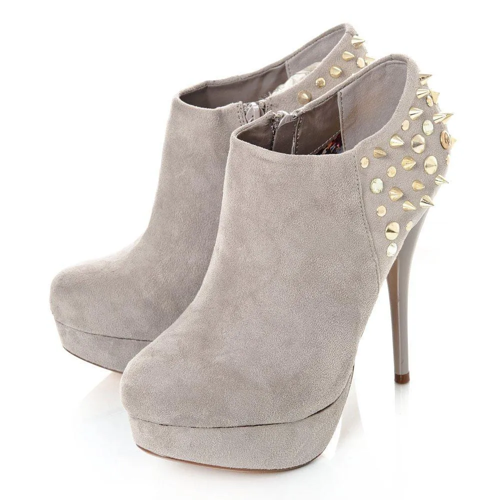 Pansy Concealed Studded Ankle Platform Shoe Boot Stiletto