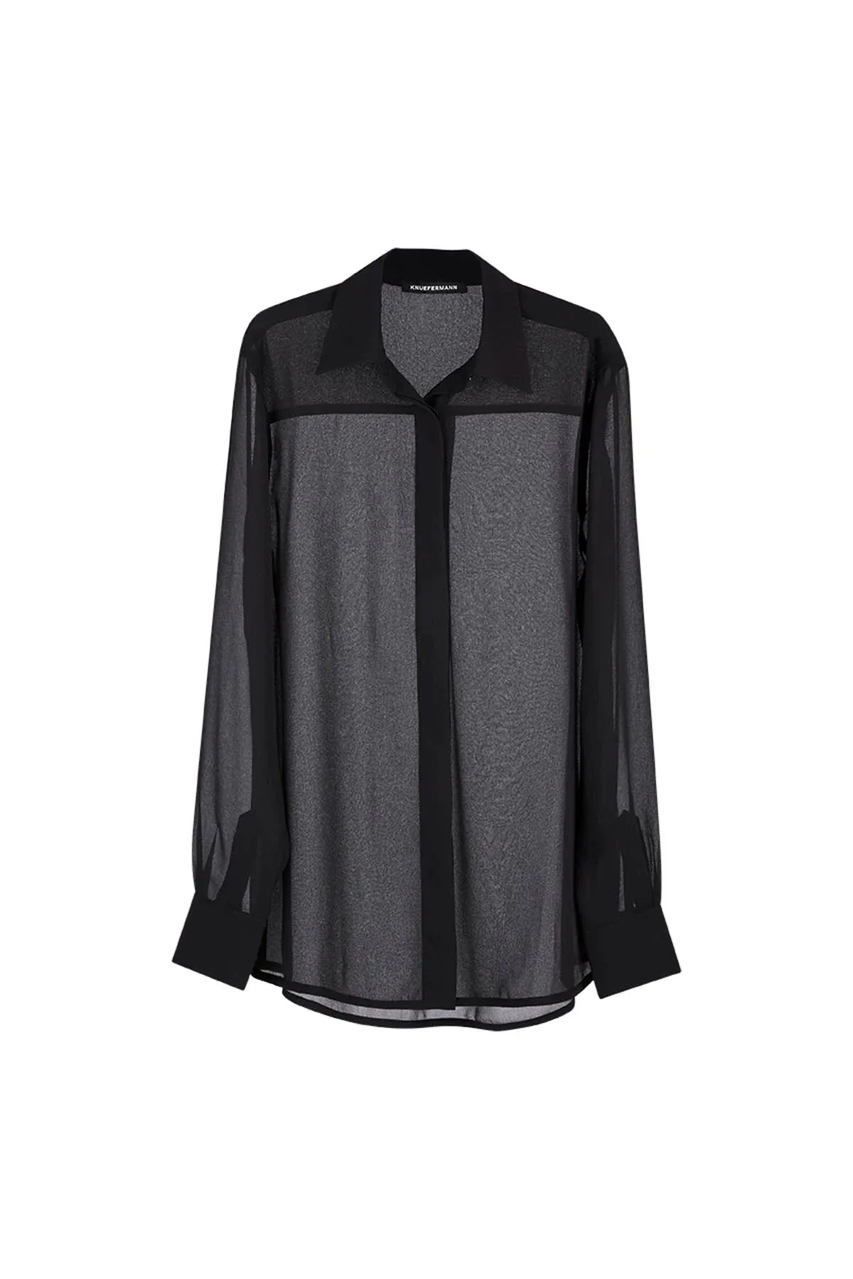 PERFECT SHIRT SHEER BLACK