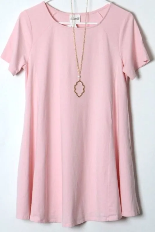 Pima Cotton Tunic Top - Pink Charcoal or Black