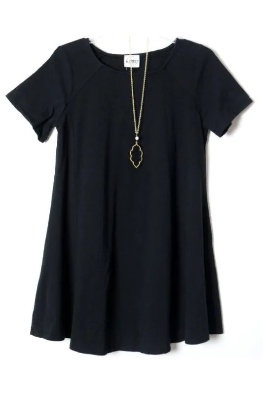 Pima Cotton Tunic Top - Pink Charcoal or Black