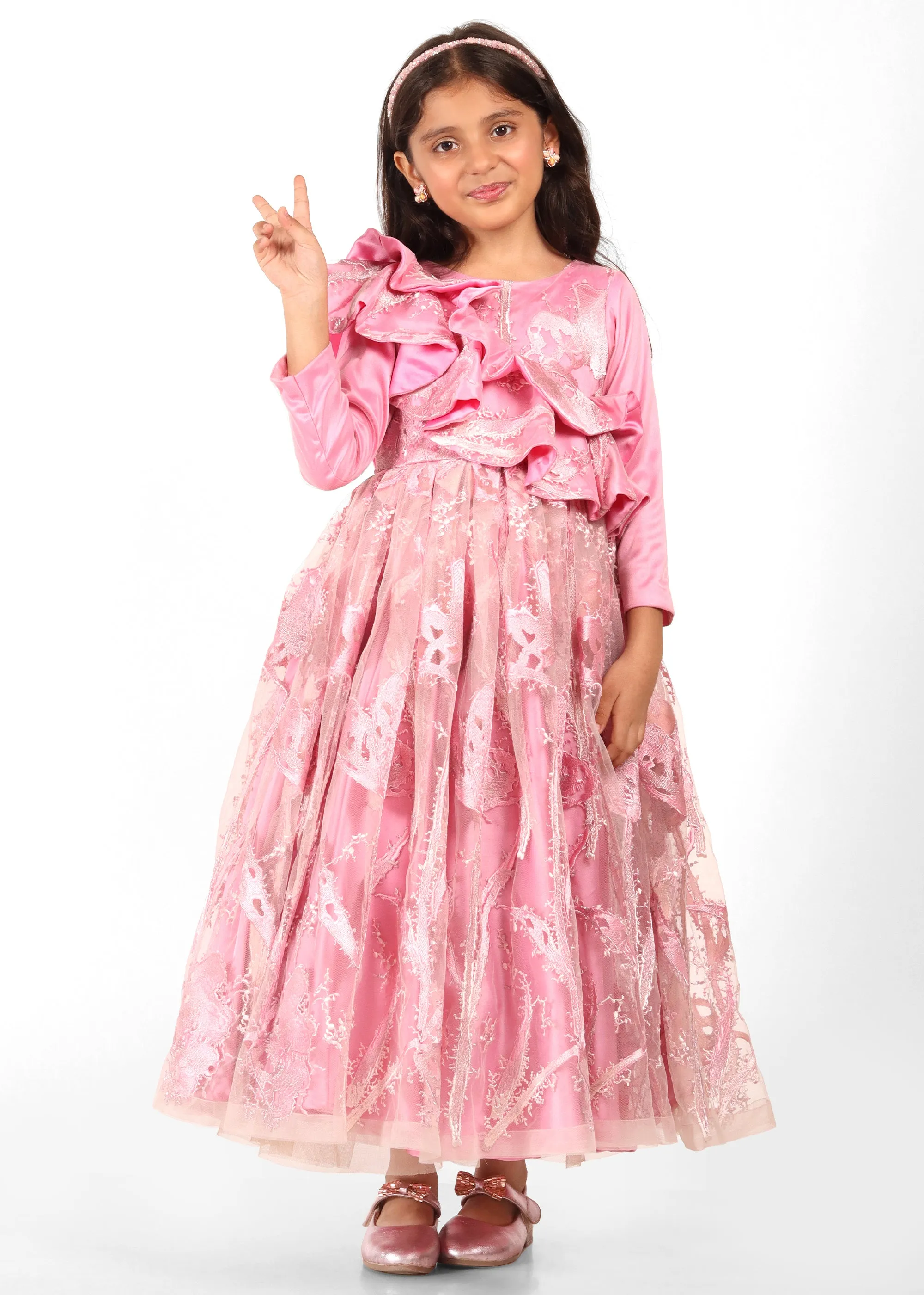 Pink Princess Layered Gown