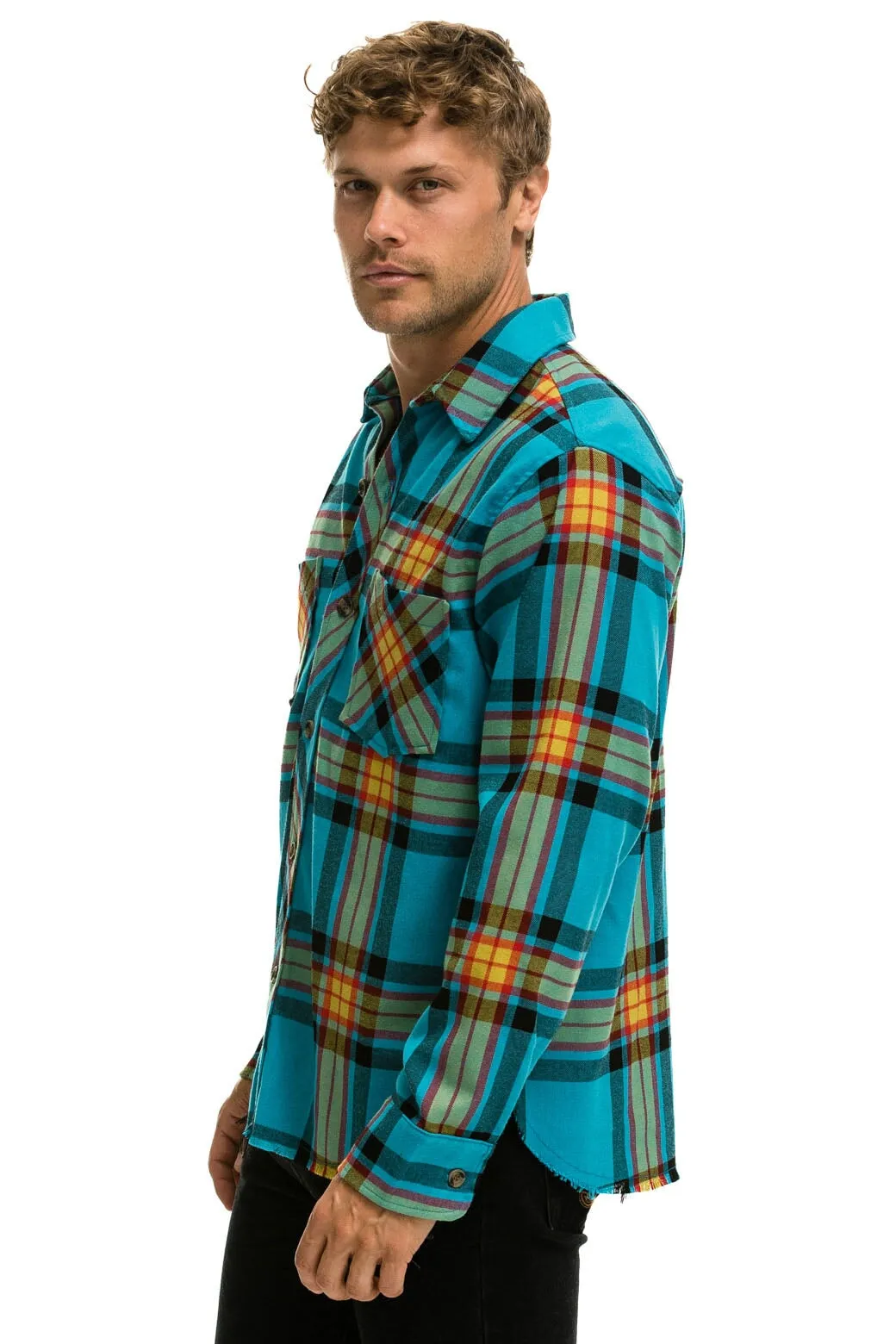 PLAID FLANNEL LIGHT WEIGHT UNISEX WESTERN SHIRT - JACKSON PLAID