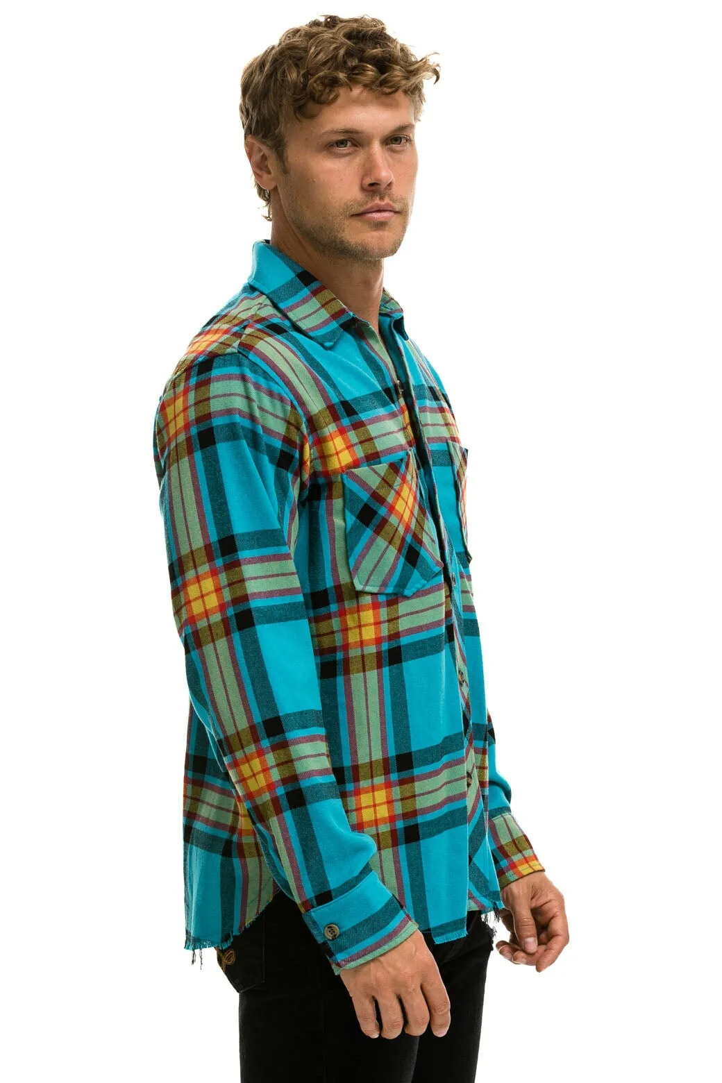 PLAID FLANNEL LIGHT WEIGHT UNISEX WESTERN SHIRT - JACKSON PLAID