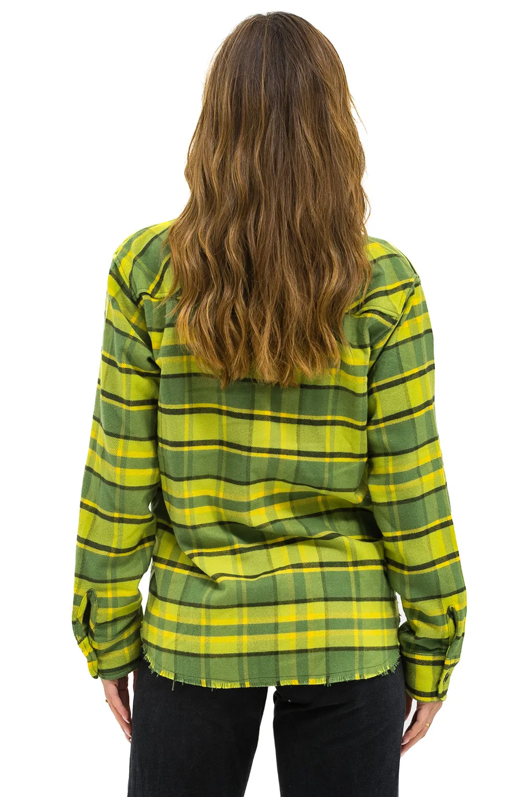 PLAID FLANNEL WESTERN SHIRT - AVOCADO PLAID