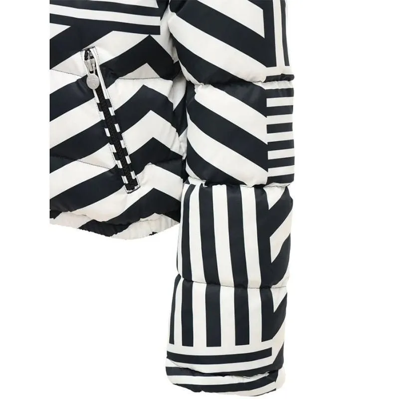 Pre Order:  Hooded B&W Stripes Jacket