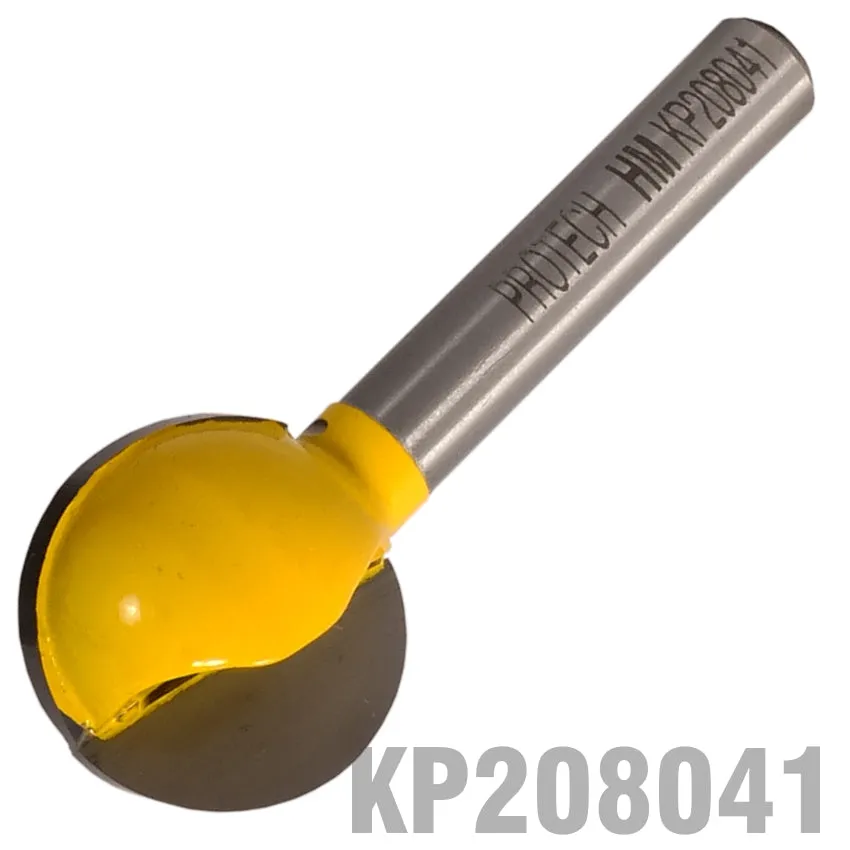 PRO-TECH PLUNGE CUTTING BALL 3/4'(19MM) X 3/4'(19MM) 1/4'SHANK KP208041