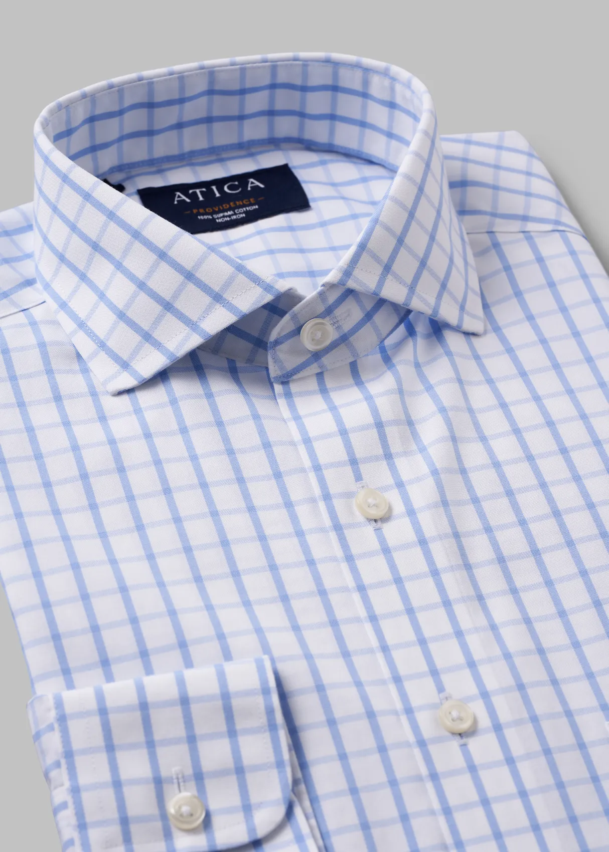 Providence Blue Windowpane Shirt