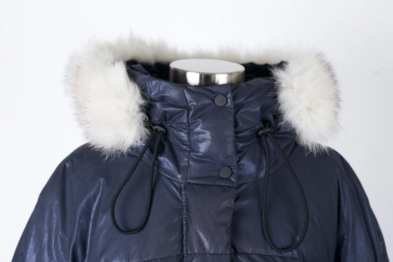 Quilted Puffer Jacket W/ Fur Hood