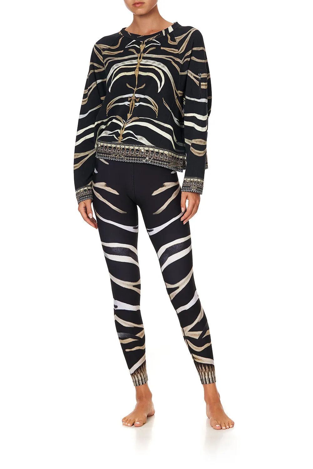 RAGLAN SLEEVE SWEATSHIRT ZEBRA CROSSING