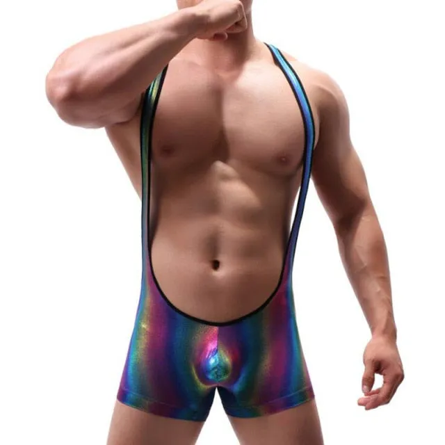 Rainbow Color Nylon Spandex Suspender