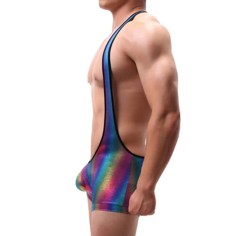 Rainbow Color Nylon Spandex Suspender