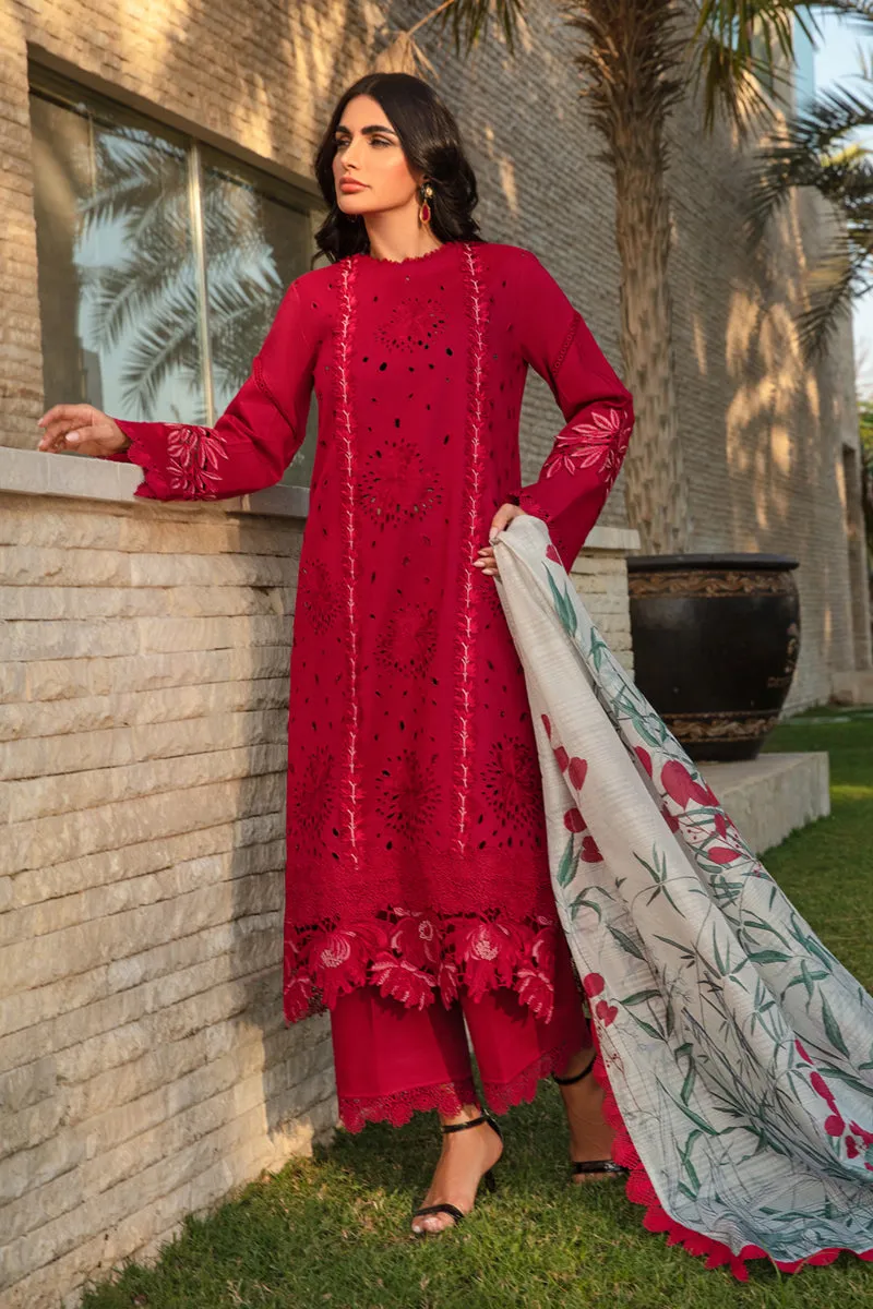 Rang Rasiya Carnation Luxury Lawn 2024 – Scarlet