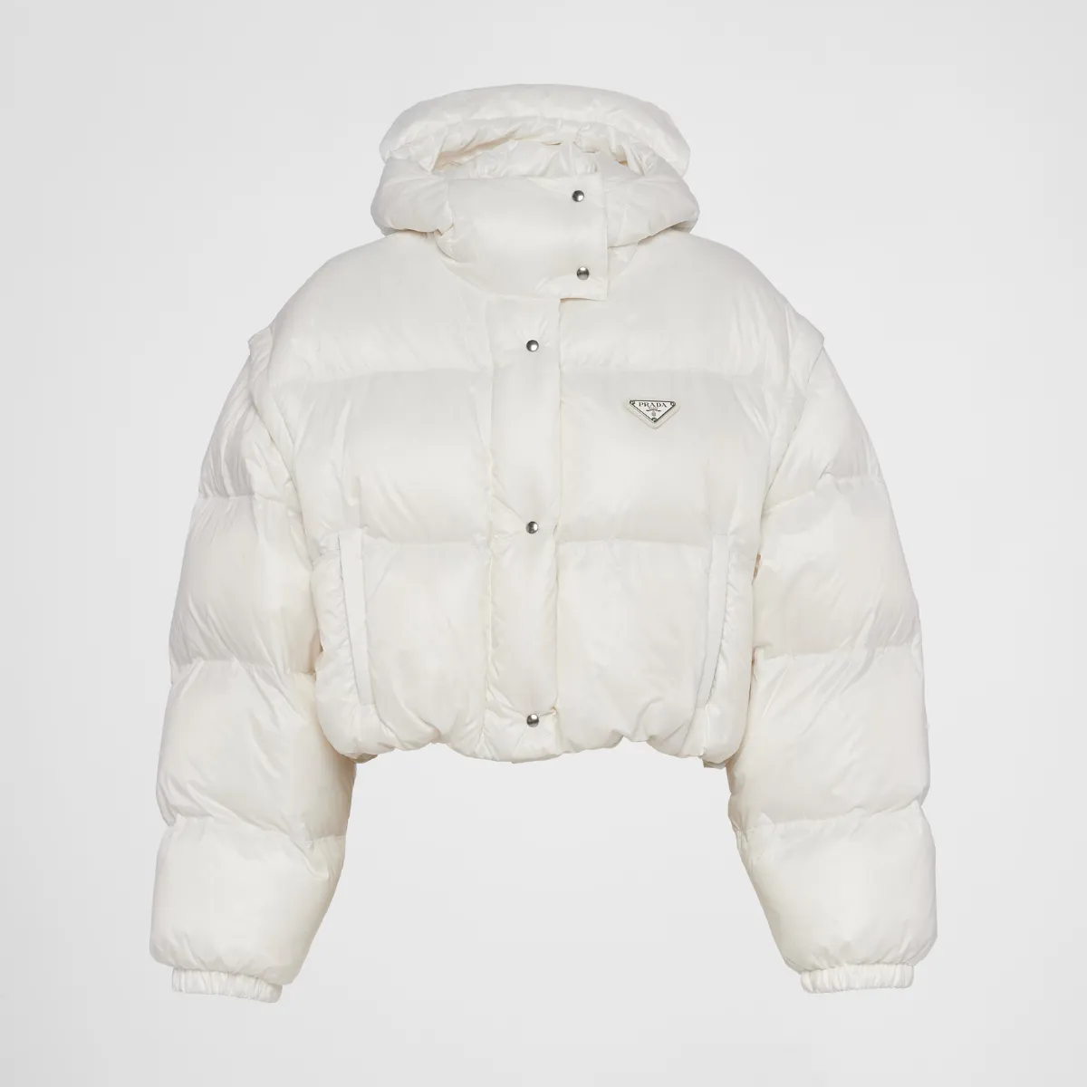 Re-Nylon convertible cropped down jacket