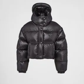 Re-Nylon convertible cropped down jacket