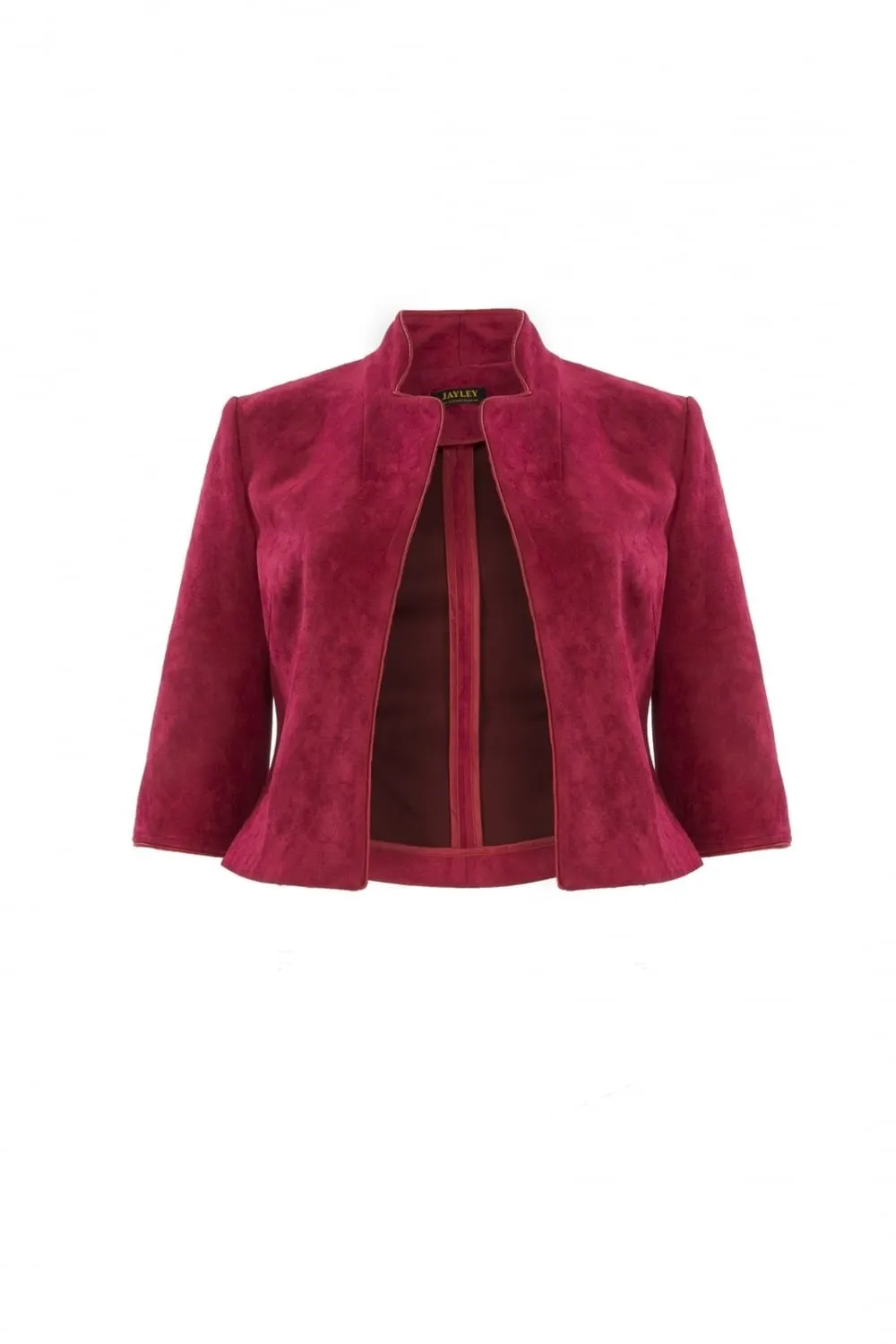 Red Faux Suede Jacket