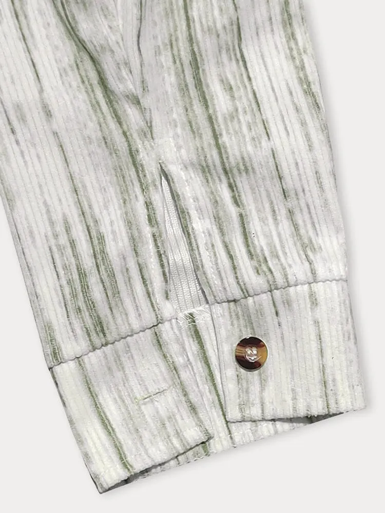 Relaxed Fit Stripe Corduroy Shirt