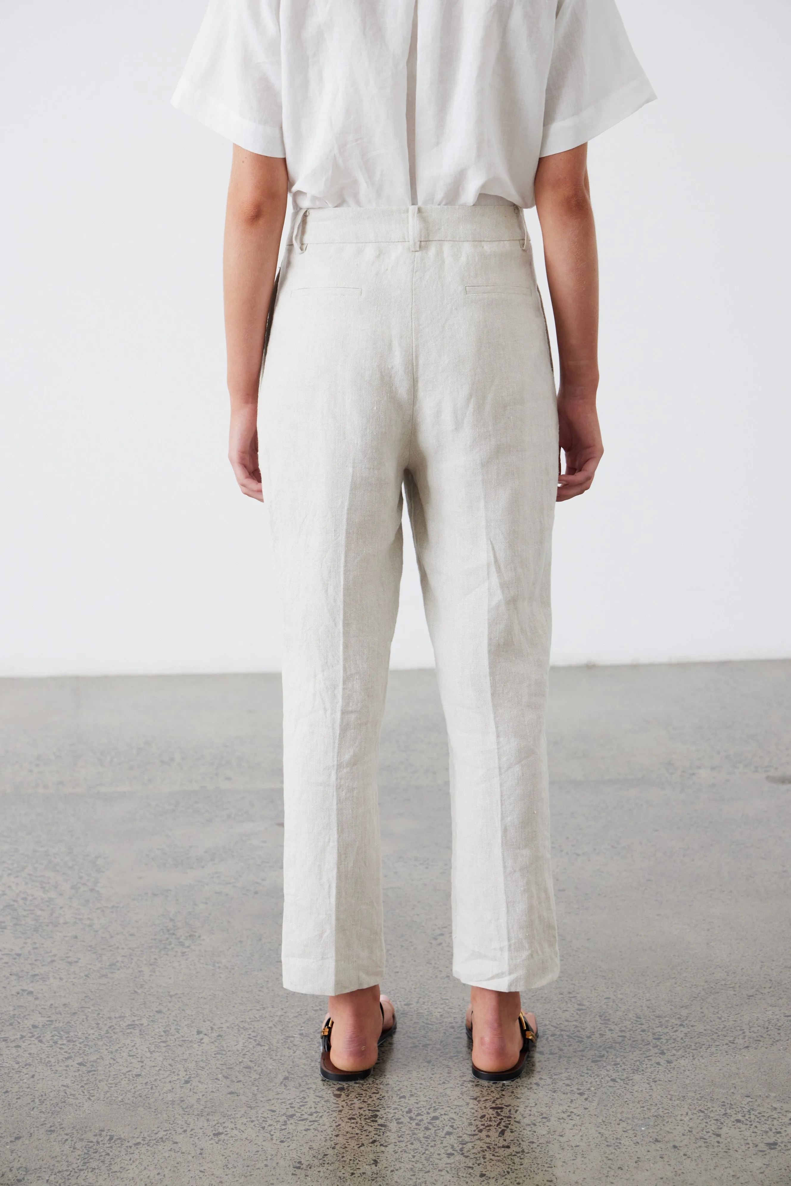 Ronda Linen Trouser - Natural